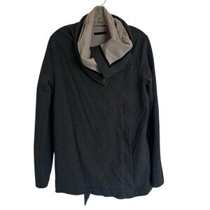 Lululemon Women's Savana Jacket Heater Grey/Grey Ombré Snap Wrap Lined Size 8